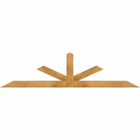 Ekena Millwork Saratoga Rough Sawn Timber Gable Bracket, Western Red Cedar, 84"W x 21"H x 2"D x 4"F, 6/12 Pitch GBW084X21X0204SAR00RWR